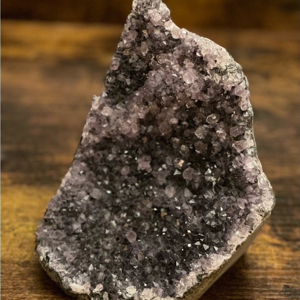 Amethyst Rock Geode 5 1/4” H x 4 1/4” W - Picture 8 of 9